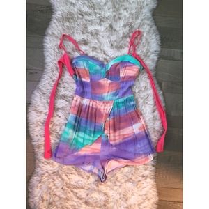 Material Girl Ombre Tie Dye Romper S